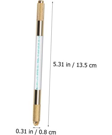 Angoily Embroidery Pencil Eyebrow Pencil Makeup Pen Double Head 1 count (Pack of 1) Blue - Buy Online on GoSupps.com