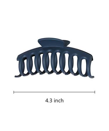 TODEROY 4PCS Large Hair Claw Clips Set - Non-slip Matte Banana Clips for Woman - Strong Hold Hair Clamps in pink, purple, navy blue, black - Buy Online on GoSupps.com