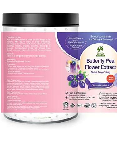2x Butterfly Pea Flower Extract - Bionutricia Extract Natural Asian Gourmet Standardized Fresh Beverage or Bakery Ingredient | High Antioxidant - Buy Online on GoSupps.com