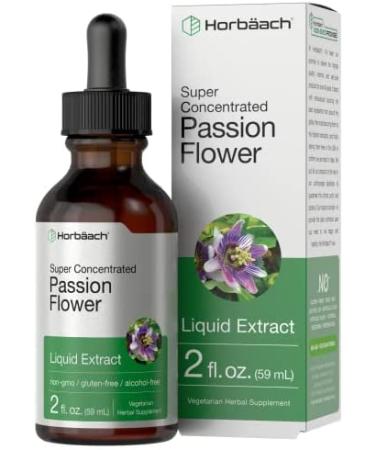 Passion Flower Tincture 2 fl oz | Alcohol-Free Liquid Extract | Super Concentrated | Vegetarian Non-GMO Gluten-Free by Horbaach - Buy Online on GoSupps.com
