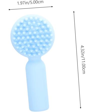 Didiseaon Silicone Face Brush Silicone Brush for Face Facial Scrub Brush Facial Exfoliator Brush Silicone Face Scrub Exfoliating Facial Brush Cleanser Silica Gel Double Sided 3d 11x5cm Sky-blue - Buy Online on GoSupps.com