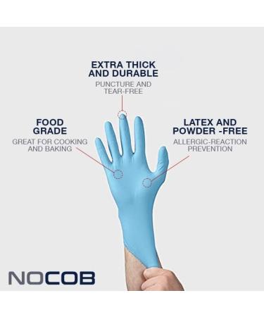NOCOB Multi-Purpose Nitrile Disposable Gloves Powder & Latex-Free 100 Pc Pack 3 Mill Blue | S M L XL | Ships from Canada Large - Buy Online on GoSupps.com