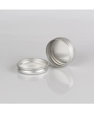Tianzd 100pcs 10ml Aluminum Tins - Silver Screw Cans for Cosmetics Ointments & Candles | Includes 3 Spoons & 100 Etiquette Labels - Buy Online on GoSupps.com