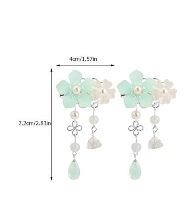 Lurrose Vintage Crystal Tassel Hair Clips - Chinese Ancient Style Alligator Clips for Women Girls - Buy Online on GoSupps.com