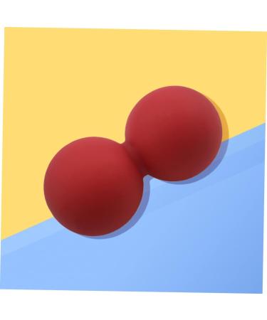 Buy Healvian Peanut Ball - Red Massage & Yoga Fitness Mobility Ball | 12cm x 6.3cm - Perfect for Muscle Relief & Recovery - Buy Online on GoSupps.com