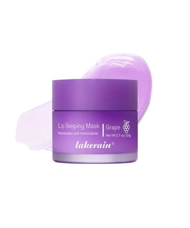 Lip Sleeping Mask Night Lip Mask With Vitamin C Antioxidants Lip Mask Overnight Improves Dryness Nourishes and Hydrates Brighten Lip Colour Reduce Lip Lines 0.7 Oz. grape flavour