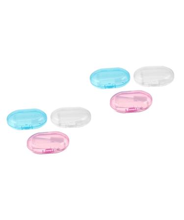 Healeeved 6 Stk silicone milk toothbrush 360-degree toothbrush baby toothbrush fingers oral care for babies cubes for babies training toothbrush made of silicone child banana pebbles chew 1 piece (1 Pack) different colors x 2 pieces