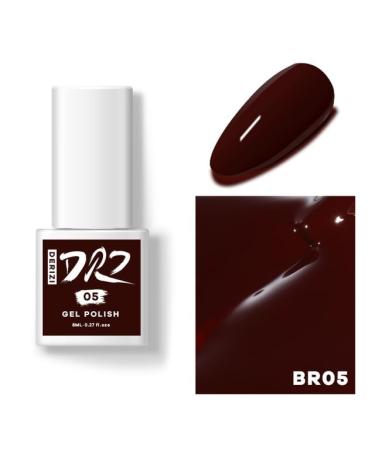 DERIZI 60 Colors Gel Nail Polish Semipermanant Nail Polish Varnish Semi-Permanent Varnish UV Nail Gel Primer Soak Off Nail Art - (Color: BR05-8ml)