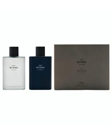 Zara W/End Till 3:00AM + W/End Till 8:00PM Cologne for Men Fragrance Set EDT Eau De Toilette 2x 90 ML (3.04 FL OZ)