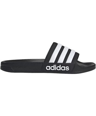 adidas Unisex Shower Slide Sandal 10 - Core Black/White/Black | Lightweight & Comfortable - Buy Online on GoSupps.com