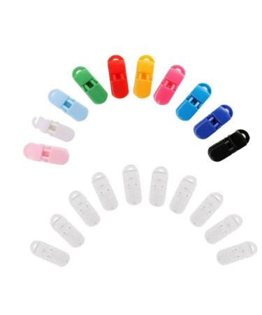 20pcs Plastic Puller Clips/Panty Clips for Binky/Paci/Pacifier/Dummy/Bib/Toy Holder Clips