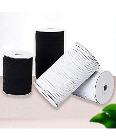 110 Yard 1/8 Inch Elastic Strap Earloop Cord Round Ear Tie Rope for Crafts - White 3mm - Buy Online on GoSupps.com