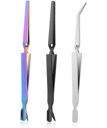 Healvian 3-Pack Nail Skin Pliers - Multifunctional Nail Clippers & Art Tools - Silver Nail Tongs & Tweezers - 17x0.9cm - Buy Online on GoSupps.com