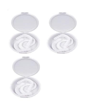 Xzlzmd pebbles dentures cosmetic artificial teeth veneers dentures reusable for a perfect smile upper and lower teeth prosthesis 3 pairs