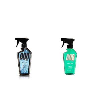 BOD man Dark Ice & Fresh Guy Body Sprays 8 Fluid Ounce Each