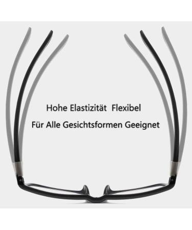 Eyglajdd TR90 Reading Glasses for Women & Men - Rectangle Two-Tone Spring Hinge - 4-Pack Blue Light Blocking - Stylish Black & Blue Red & Black Gray & Red - 2.0x Magnification - Buy Online on GoSupps.com