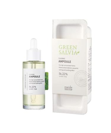 Green Salvia Calming Ampoule - Hydrating Vegan Serum for Oily Skin Soothes Redness & Irritation 50ml - Cruelty Free Korean Moisturizer - Buy Online on GoSupps.com