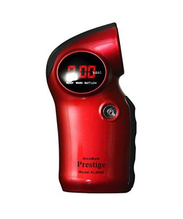 AlcoMate Prestige AL6000 RED | Professional Grade Breathalyzer | US DOT & US Coast Guard Approved | Globally Patented Replaceable Sensor Module