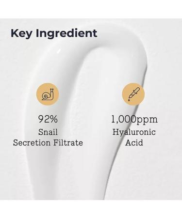 Facial cream with snail mucus hyaluronic acid and collagen 100 ml moisturizing care for sensitive irritated or red skin soothing and whitening skin - Buy Online on GoSupps.com