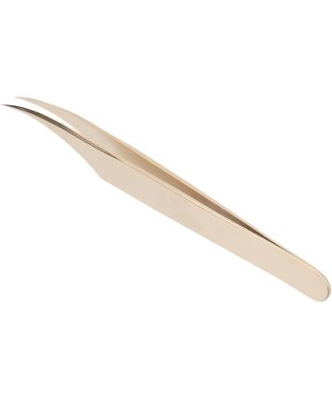Buy Pearl Golden Stainless Steel Eyelash Tweezers Curved Lash Extension Tweezers for Precision Application - Buy Online on GoSupps.com