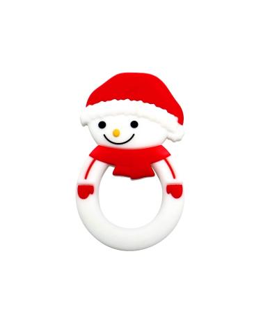 Baby Teething Toys  Silicone Teether for Babies Toddlers  Soothing Teething Pain Relief  Christmas Teether Halloween Toys Gift  BPA-Free(Snowman)