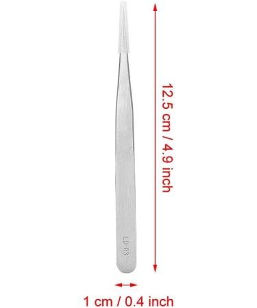 Eyelash Extension Tool | Professional False Eyelash Curler & Tweezer | Straight Tweezer LD-03 Silver for Eye Makeup - Buy Online on GoSupps.com