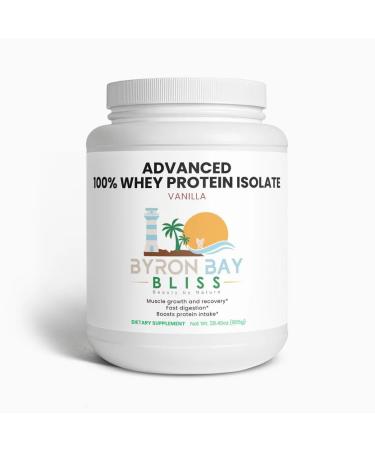 Byron Bay Bliss 100% Whey Protein Isolate Vanilla 22g Protein 28.40 oz Muscle Recovery