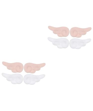Beavorty 4 Pairs angel wings hairpin Plush Hairpins big hair clips plush wings hair clips Non Slip kawaii makeup kawaii accessories for outfits Metal bride Xie An white Christmas