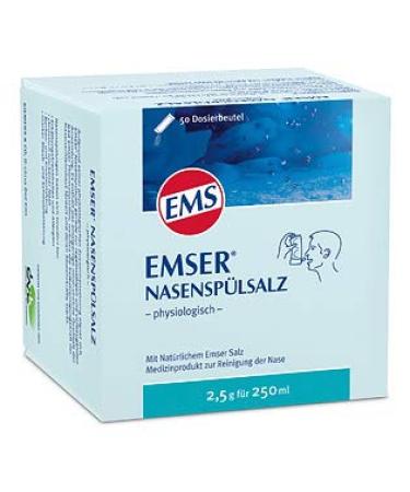 Emser nasal rinse salt economy set 2x50 bags. For thorough cleaning of your nose with natural Emser salt and minerals.