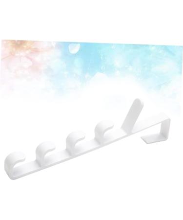 Healeved 3pcs 5 Hooks Door Coat Hangerwhitel Towel Rack Plastic The Hat Holders Hanging Portable Over medium White - Buy Online on GoSupps.com