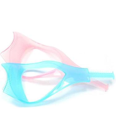 U-K 3in1 Mascara Shield Guard Eyelash Brush Curler Guide Applicator Comb Makeup Tool Random Color - Buy Online on GoSupps.com