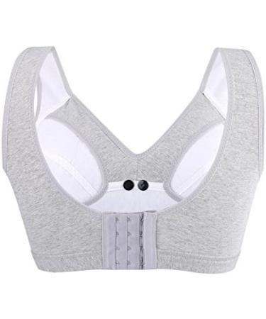 AYNEFY Nursing Bra - Lightly Padded Cotton for Breastfeeding & Pregnancy (XL Gray) | Prevents Sagging International Shipping Available - Buy Online on GoSupps.com