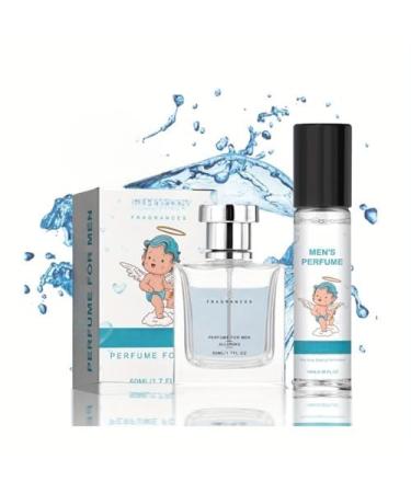 Cologne for Men Pheromone Cologne for Men Long Lasting Romantic Perfume Pheromone Cologne for Men Romantic Perfume Cologne Fragrances for Men with Pheromones 50ml+10ml Travel Set