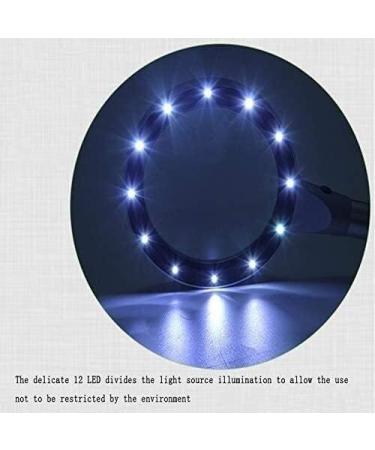 Handheld Mini Magnifying Glass 20X LED Lamp with A Handheld Circular Elderly People with Low Vision to Read Macular Degeneration Magnifier - Buy Online on GoSupps.com