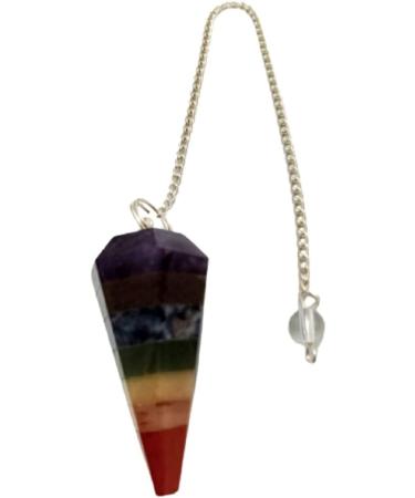 Orgonite Crystal Point Dowsing Pendulum - 100% Genuine 7 Chakra Gemstone - Handcrafted Healing Crystal Gift - Witchcraft Supplies - Buy Online on GoSupps.com