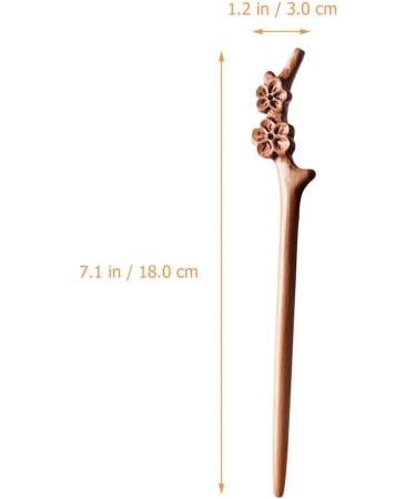 LALAFINA Peach Wood Hairpin Chinese Hair Accessories Hair Clips for Girls Flower Hair Accessories Bride Hair Stick Womens Hair Clips Metal Hair Pin Japanese-style Women's Headgear - Buy Online on GoSupps.com