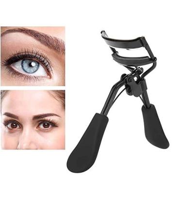 Eye Lash Curler Eyelash Curler Professional Stainless Steel Eyelash Curler Silicone Ring Pad Eye Lash Curling Tool Fits All Eye Shape Ideal Girls(Black)