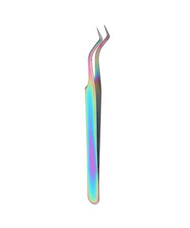 Stainless Steel Eyelash Tweezers False Eyelash Grafting Tweezers Professional Portable Tweezers Precise Clamp Eyelash Extension Tool for Eyelash Transplantation (Upgrade Tweezers)