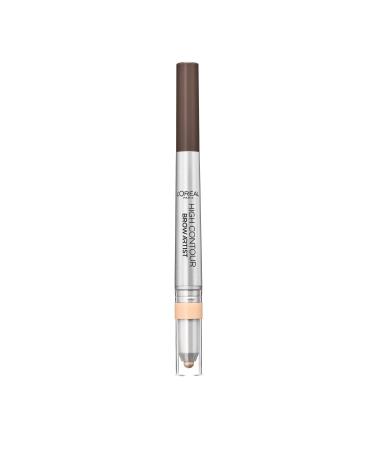 L'Oreal Paris High Contour Brow Pencil & Highlighter Duo 108 Warm Brunette 108 Warm Brun 1 Count (Pack of 1)