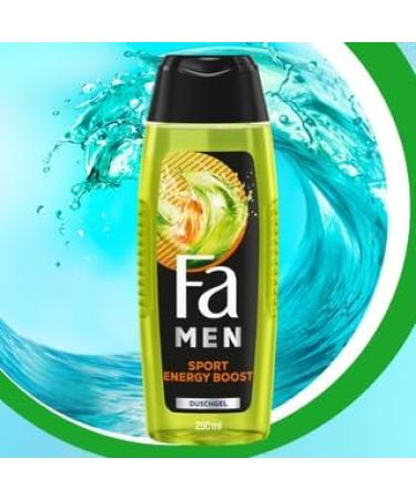 handle Fa MEN Sport Double Power Power Boost Body & Hair 3 x 250 ml 3in1 formula for body hair and face activate your body mind and senses with the refreshing scent of Guarana & ginseng - Buy Online on GoSupps.com