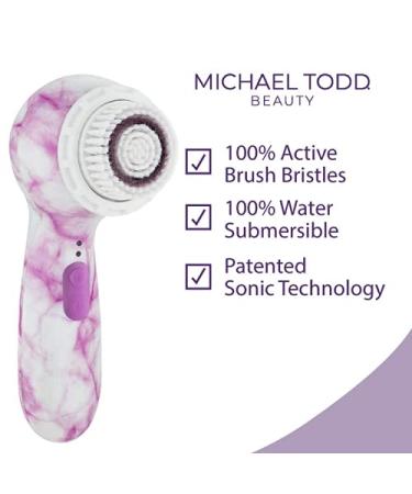 Michael Todd Beauty Soniclear Petite Facial Cleansing Brush System - 3-Speed Exfoliating Face Brush - Buy Online on GoSupps.com