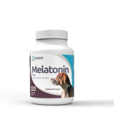 K9 Choice Melatonin for Dogs 3 mg Chewable Peanut Butter Flavor 120 Pcs Specially Formulated for Dogs (most dogs will eat tablets like a treat) Food Supplements
