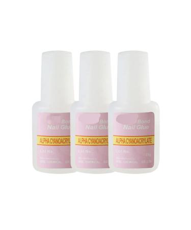 10g Fast Drying Nail Glue Sticky Nail Piece Adhesive for False Nail Acrylic Nail Art Decoration Glue with Brush 3Pcs - Buy Online on GoSupps.com