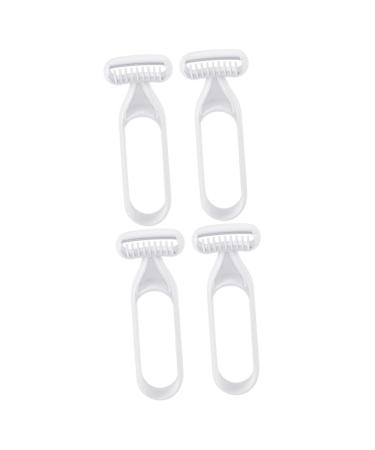 Minkissy 4 piece of armpit knife body hairer shaving nadoras for women facial hairsters pubic hubscheider women disposable razor arm razor eyebrow scraps resin Harz Miss Handbuch