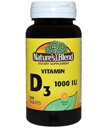 Nature's Blend Vitamin D3 1000 IU 300 Tablets - Buy Online on GoSupps.com