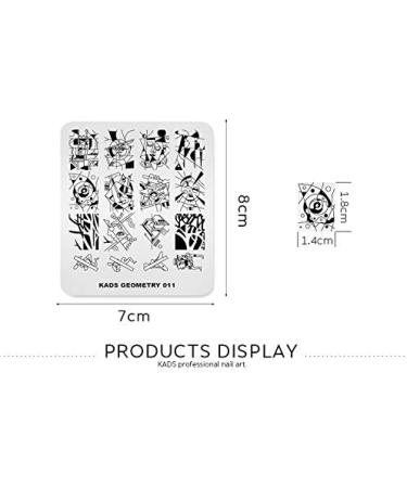 KADS Nail Art Stamping plate Nail Template Nail Art Design Tool Nail DIY Design Image Plate (GE011) - Buy Online on GoSupps.com