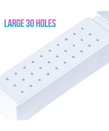 Rosy Finch Nail Drill Bits Holder - 30 Holes Portable Storage Stand for Acrylic Nail Tools - Buy Online on GoSupps.com