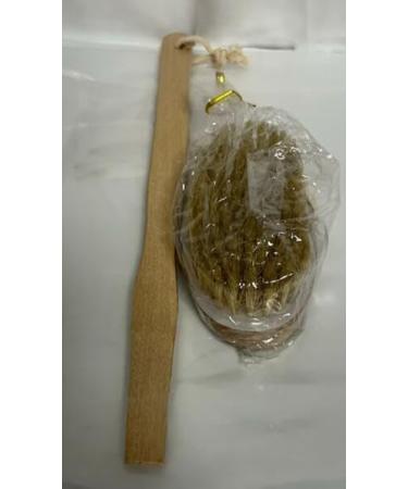 MCUILEE Wooden Bath Brush Set - Soft Bristle Body Massager with Long Handle for Shower & Back (2 Pack) - Ideal for Smooth Skin & Relaxation - Buy Online on GoSupps.com