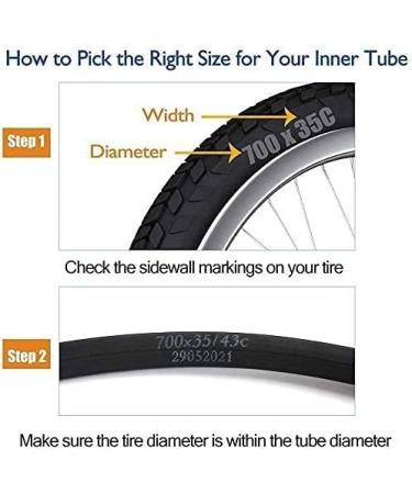 2 Pack 28 700C Road Bike Tubes | AV48mm Valve | Compatible with 700x35C to 43C | Bike Tire Tubes - Buy Online on GoSupps.com