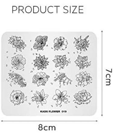 Alexnailart Nail Stamping Plate Multi-Pattern Print Image Stamper Scraper Tool FL019 - Buy Online on GoSupps.com